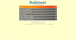 Desktop Screenshot of bullsheet.de